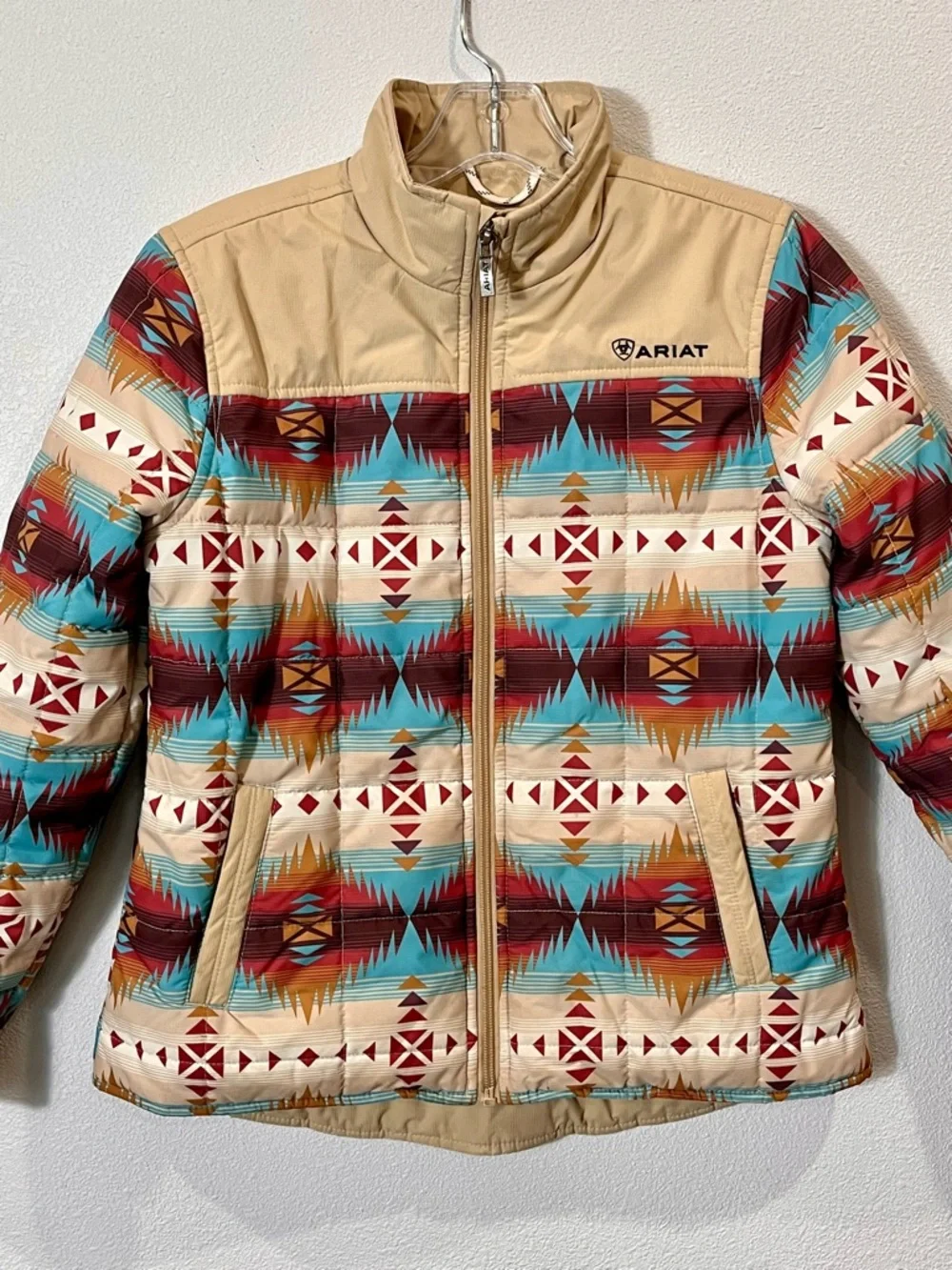 Ariat Girls Crius Insulted Jacket Serrano Southwestern Print L Like-New Aztec